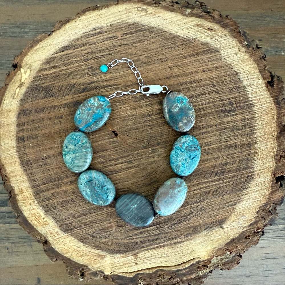 Calsilica Jasper Cabochon Bracelet